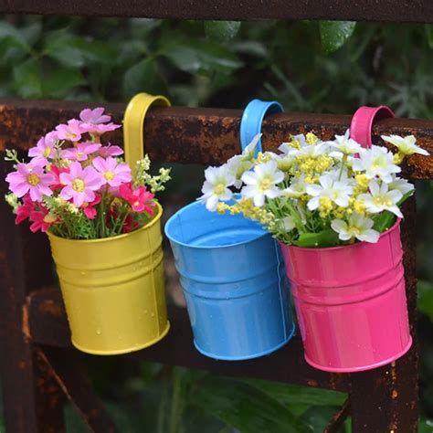 small metal plant pots